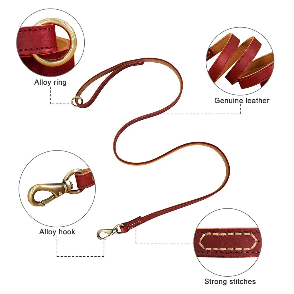 The Classic Leather Lead - Premium Dog Leash