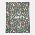Scarlett Christmas Cookies Personalized Minky Blanket