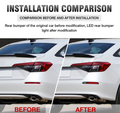 2022-2026 Xgen Civic Sedan LED Reflectors 11th Gen V3 Smoked