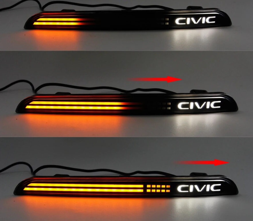 2022-2026 Xgen Civic Sedan LED Reflectors 11th Gen V3 Smoked