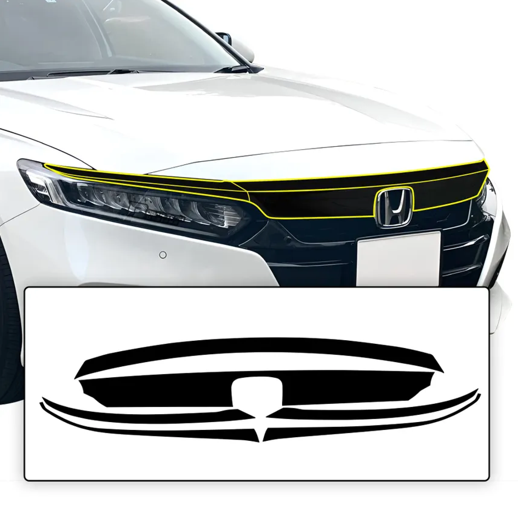 2018-2020 Xgen Accord Grill Chrome Delete Gloss Black