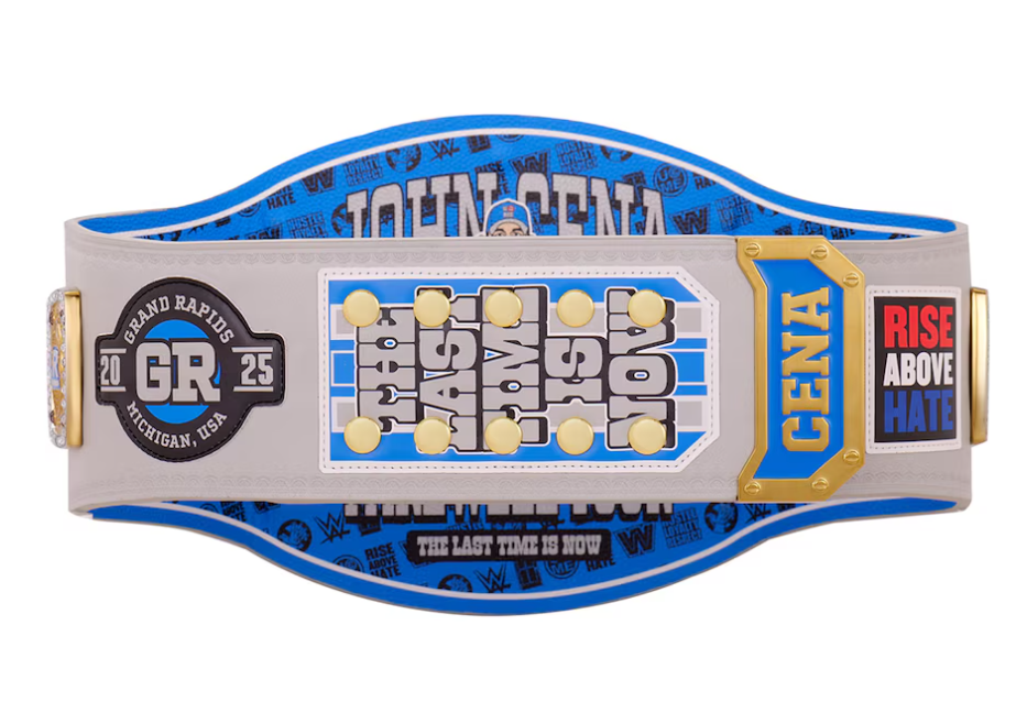 John Cena Farewell Tour 2025 Grand Rapids Spinner Championship Replica Title Belt