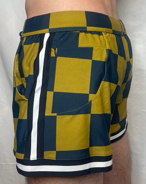 CTS BIG BOX GREEN CHECKER SWIM TO GYM SHORT