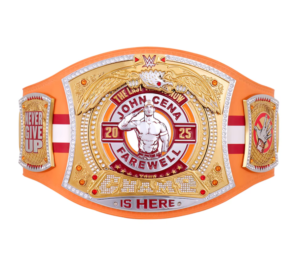 John Cena Farewell Tour 2025 Tampa Spinner Championship Replica Title Belt