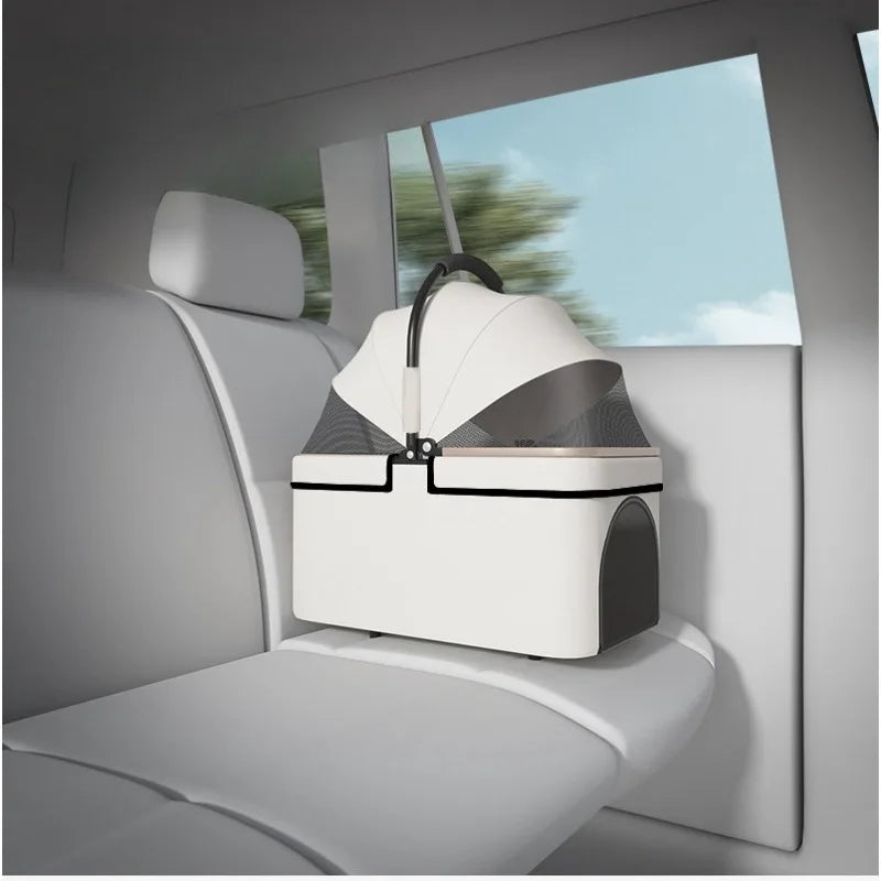 【One-Pull Open】2 in 1Foldable Pet Travel Carrier for Small/Medium Dogs Cats up to 50lbs Detachble Portable Pet Bag stroller pet
