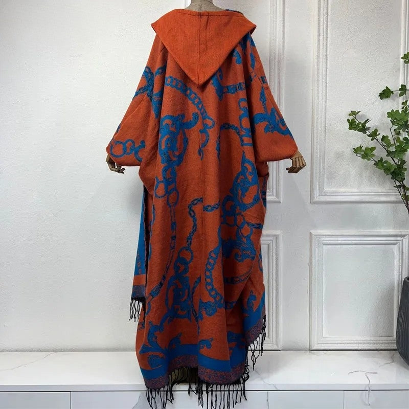 Grandeur Luxe Hooded Wool Kimono