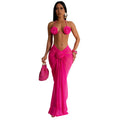 Flower pop three piece swimsuit