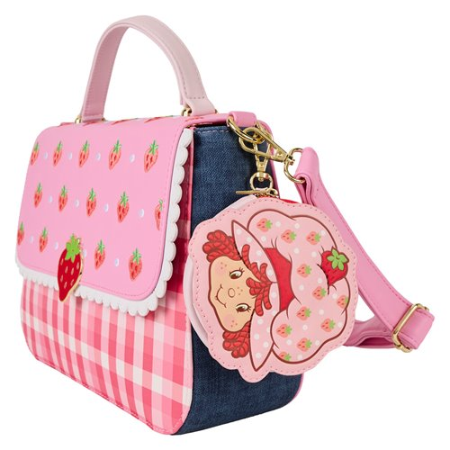 Strawberry Shortcake Gingham Crossbody Bag With Coin Bag