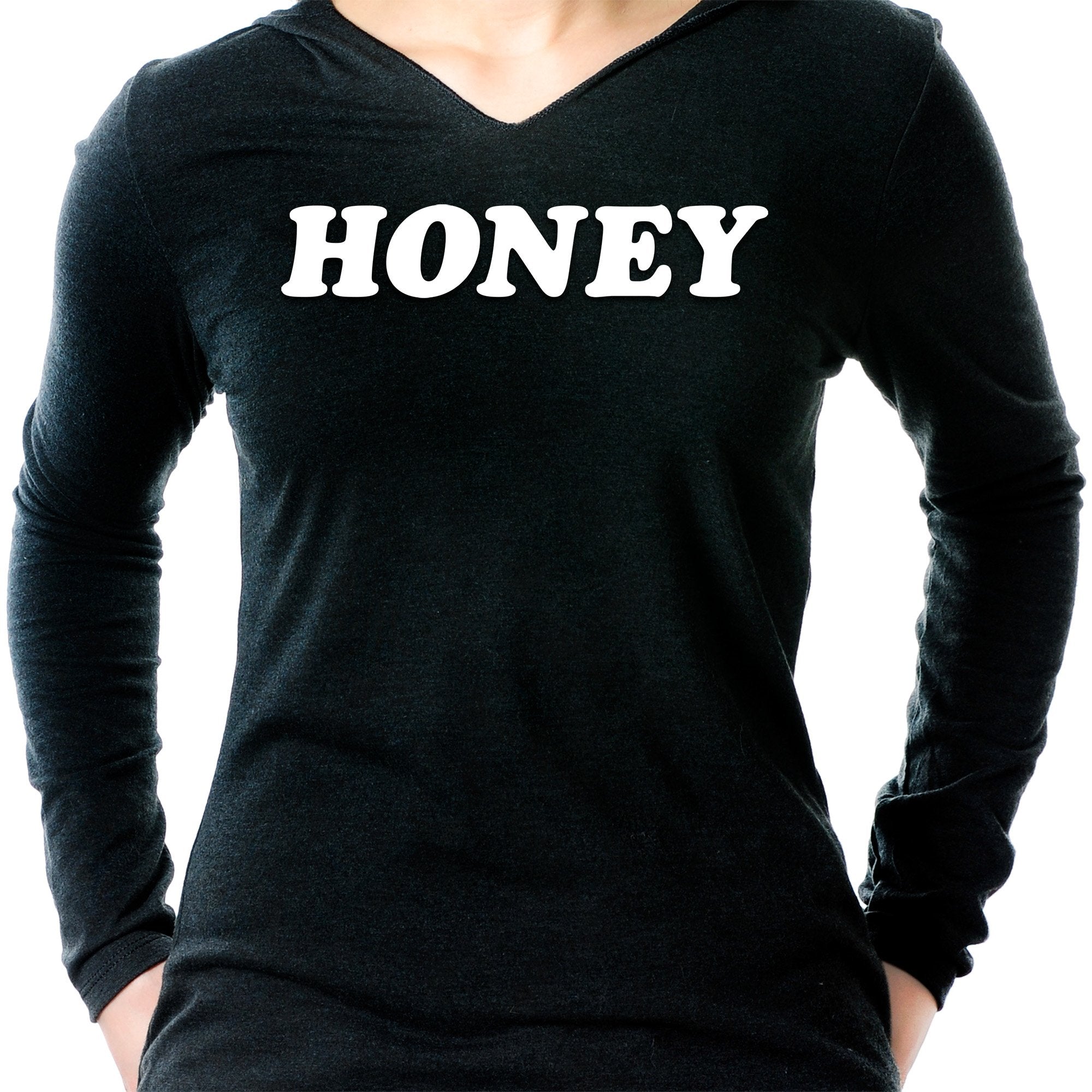 Honey Black Long Sleeve Hoodie