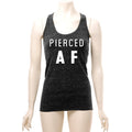 Pierced AF Black Gray Cosmic Twist Back Tank Top