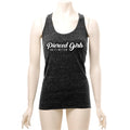 Pierced Girls Do It Better Black Gray Cosmic Twist Back Tank Top