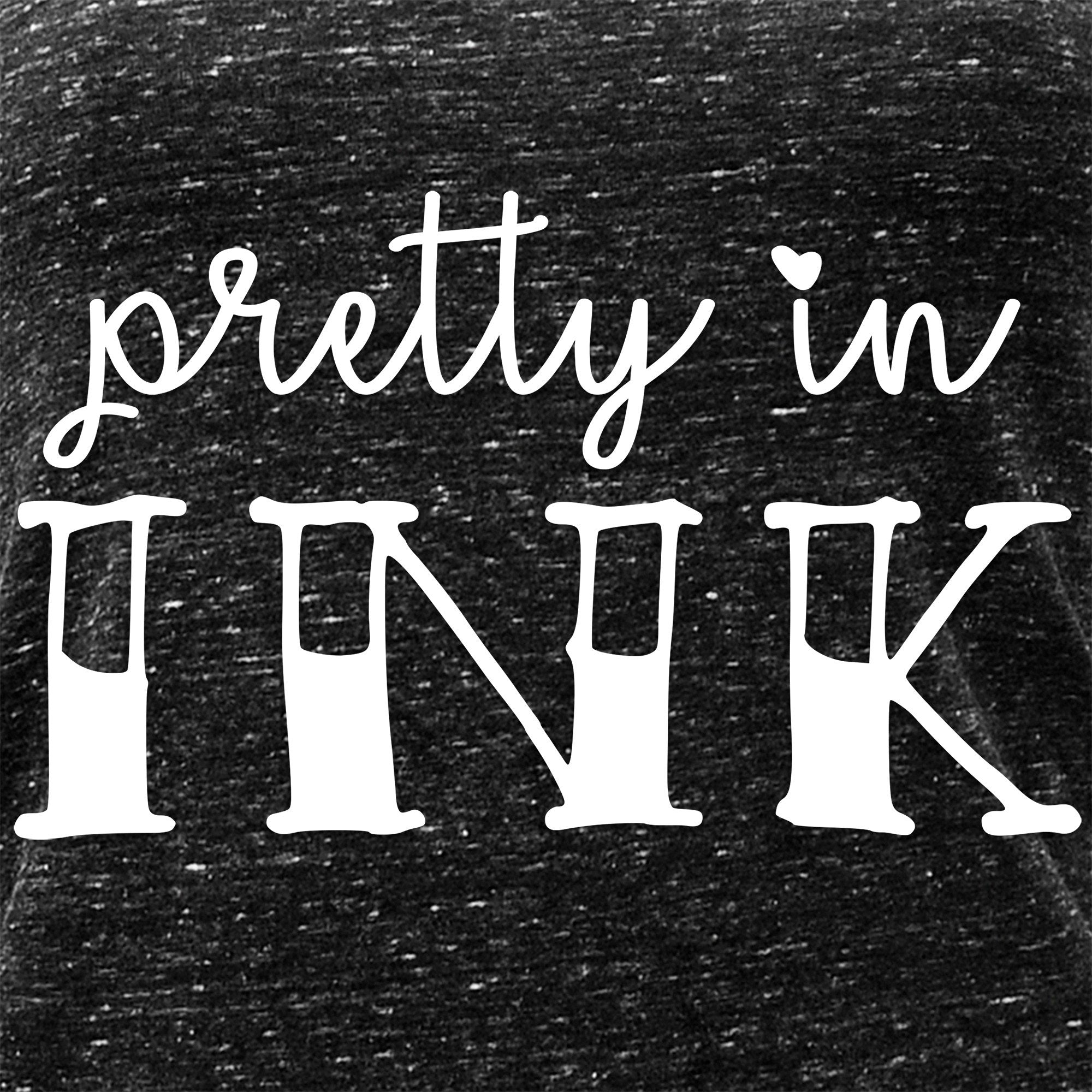 Pretty in Ink Black Gray Cosmic Twist Back Tank Top