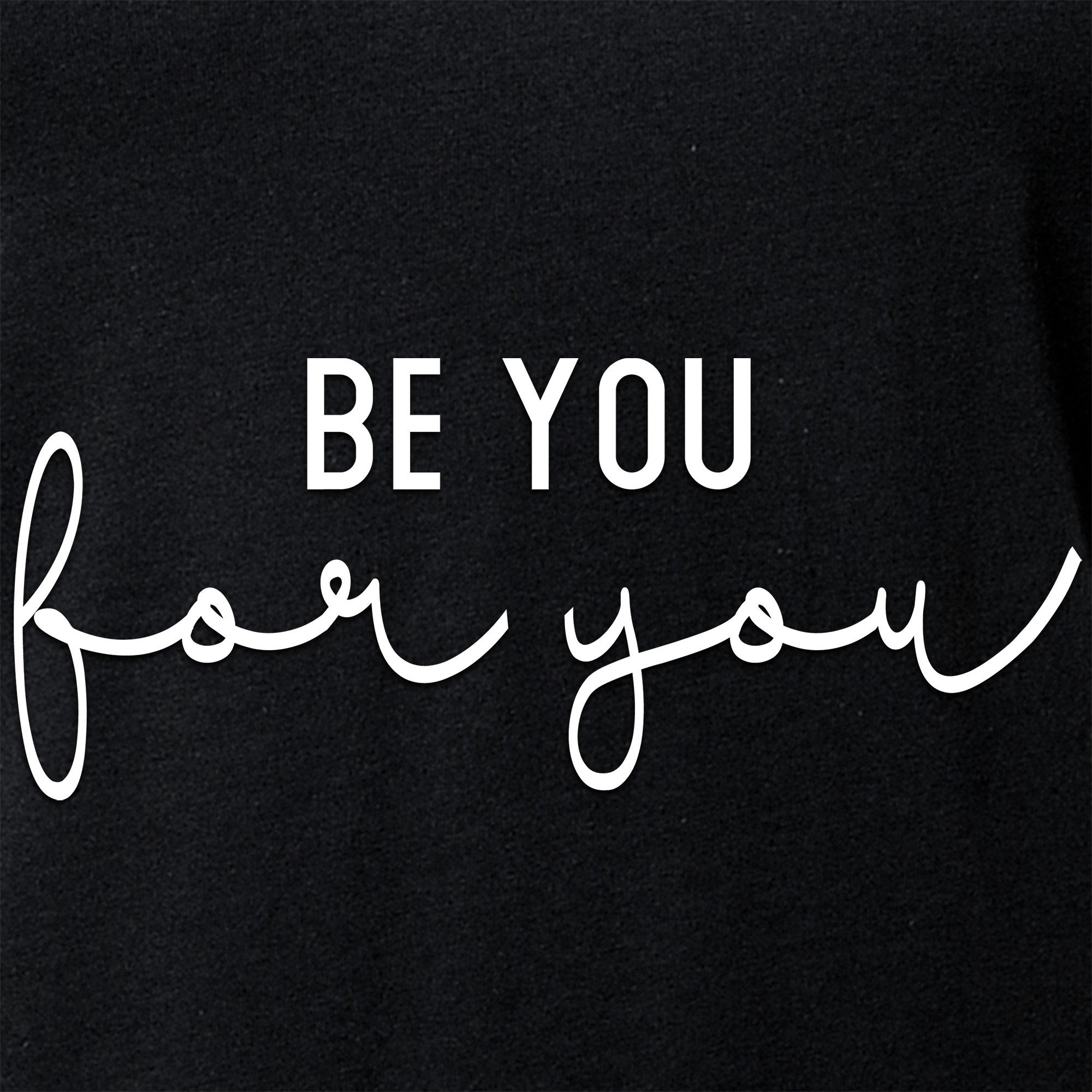 Be You, For You Black Tapered V-Neck Tee Shirt
