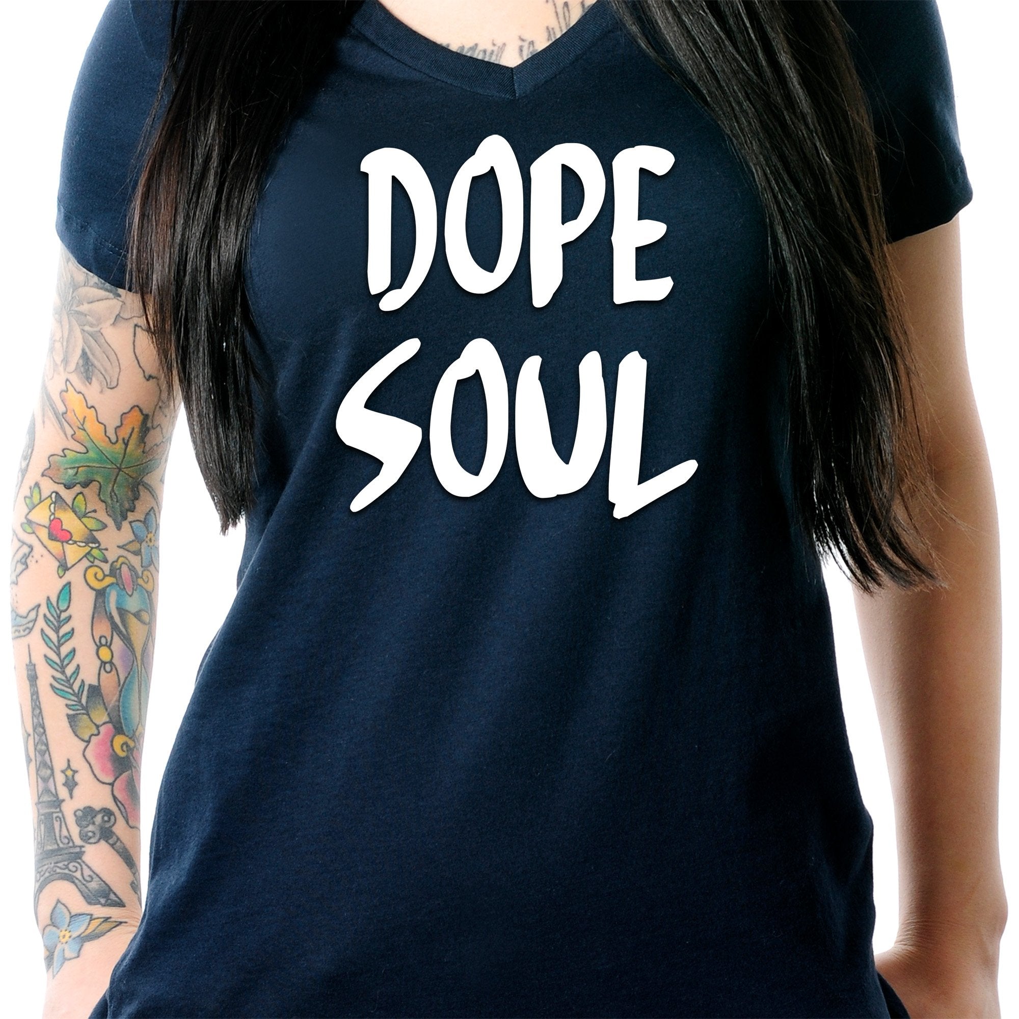 Dope Soul Tapered V-Neck Tee Shirt