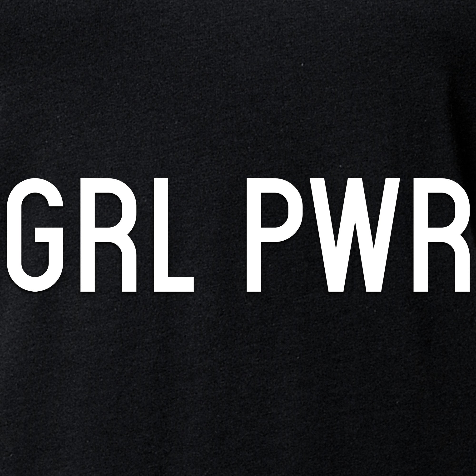 GRL PWR Black V-Neck Tee Shirt
