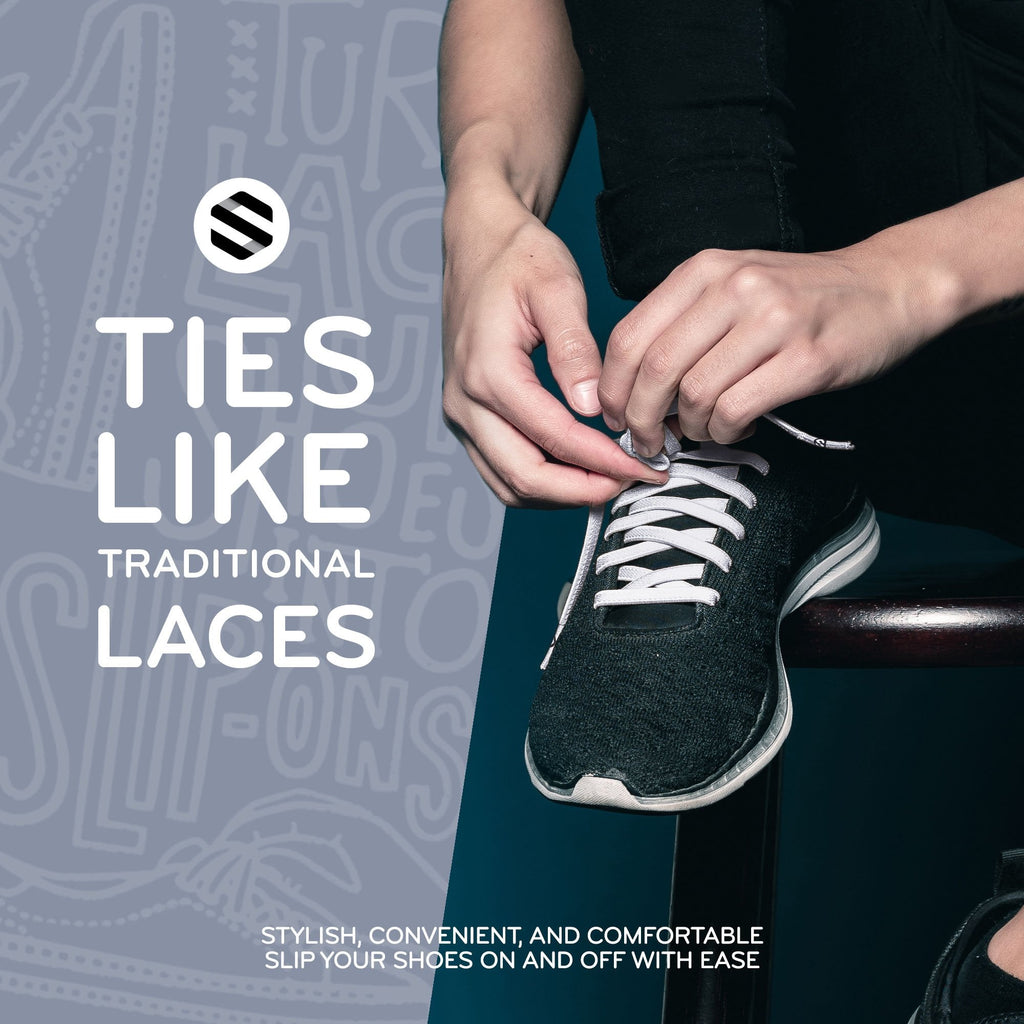Light Grey Flat Elastic Stretch Shoe Laces