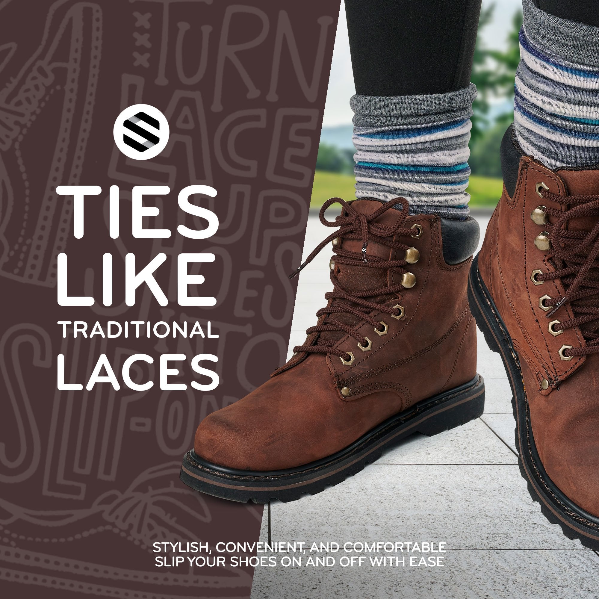 Dark Brown Round Elastic Stretch Shoe Laces