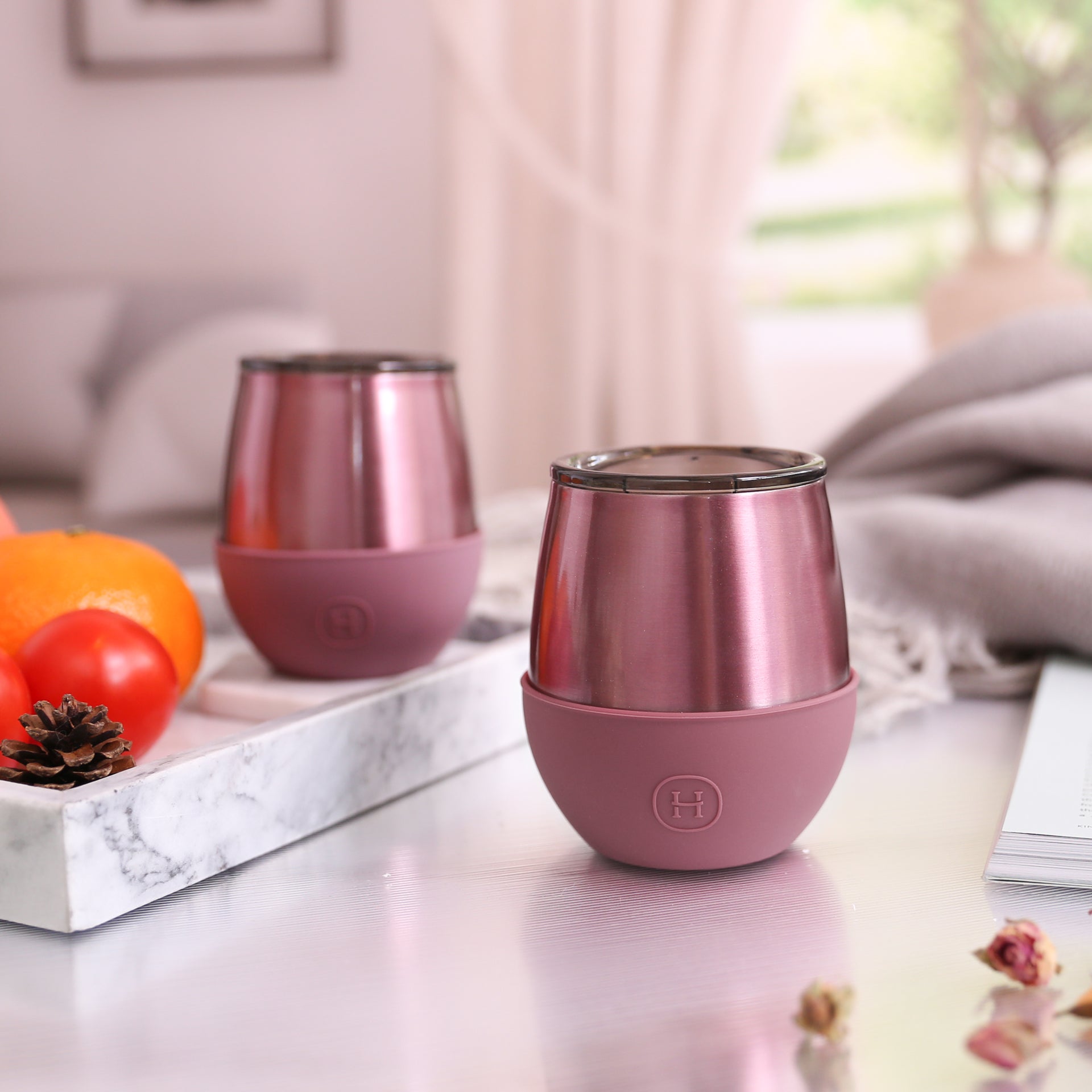 Rose Gold Tumbler-Dusty Rose 8 OZ
