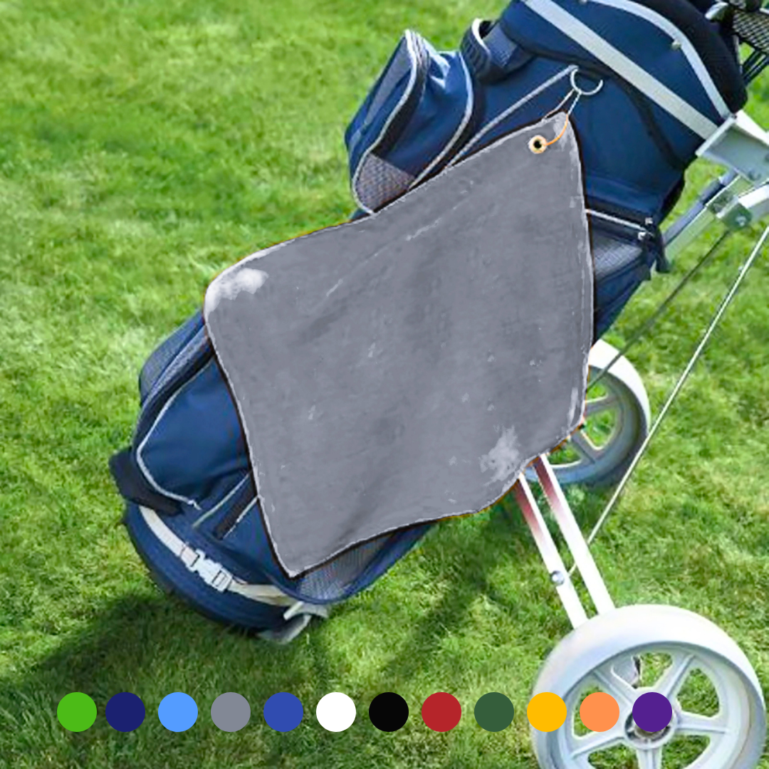 Small Jewel Velour Golf Towel: Corner Grommet & Hook Pack of 6