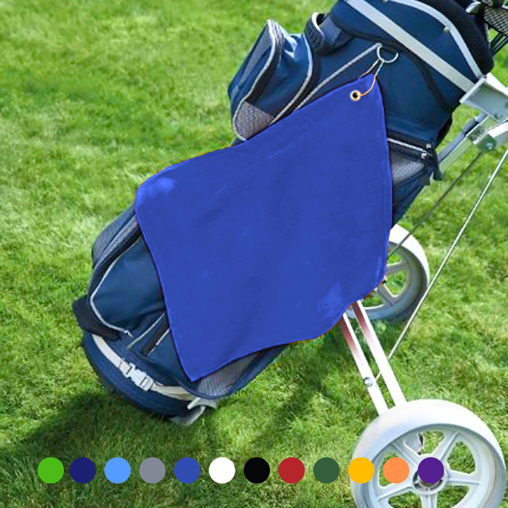 Small Jewel Velour Golf Towel: Corner Grommet & Hook Pack of 6