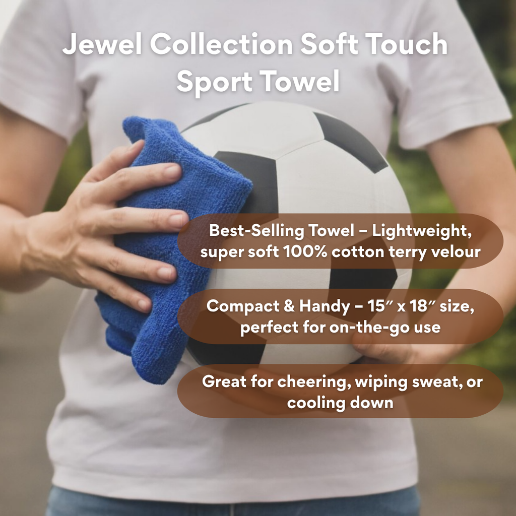 Jewel Collection Soft Touch Rally Towel: Plush Velour Pack of 8