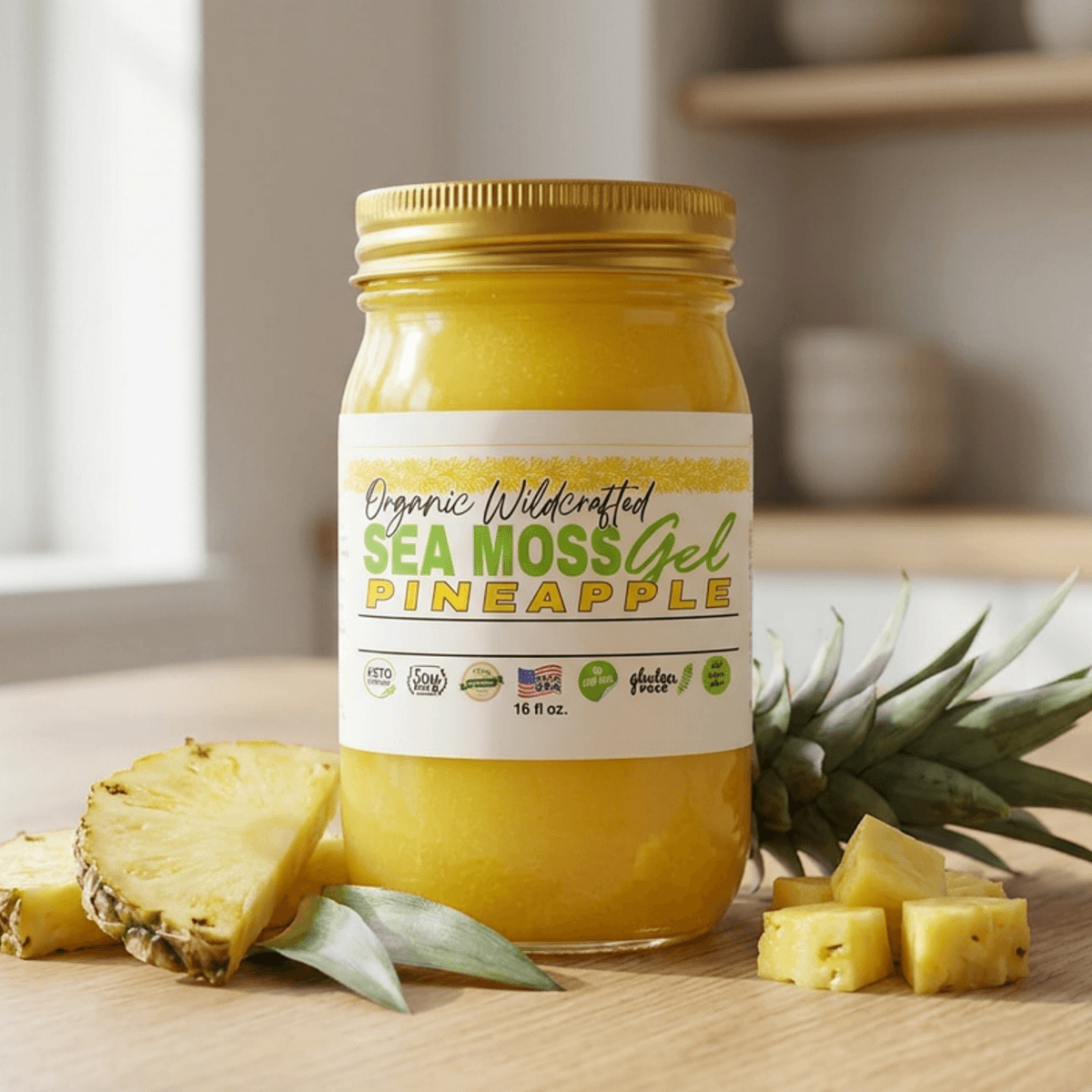 Sea Moss Gel - Pineapple Flavor 16oz