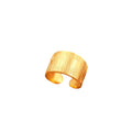 Gold Plated Geometric Stainless Steel Solid Wide Adjustable Ring