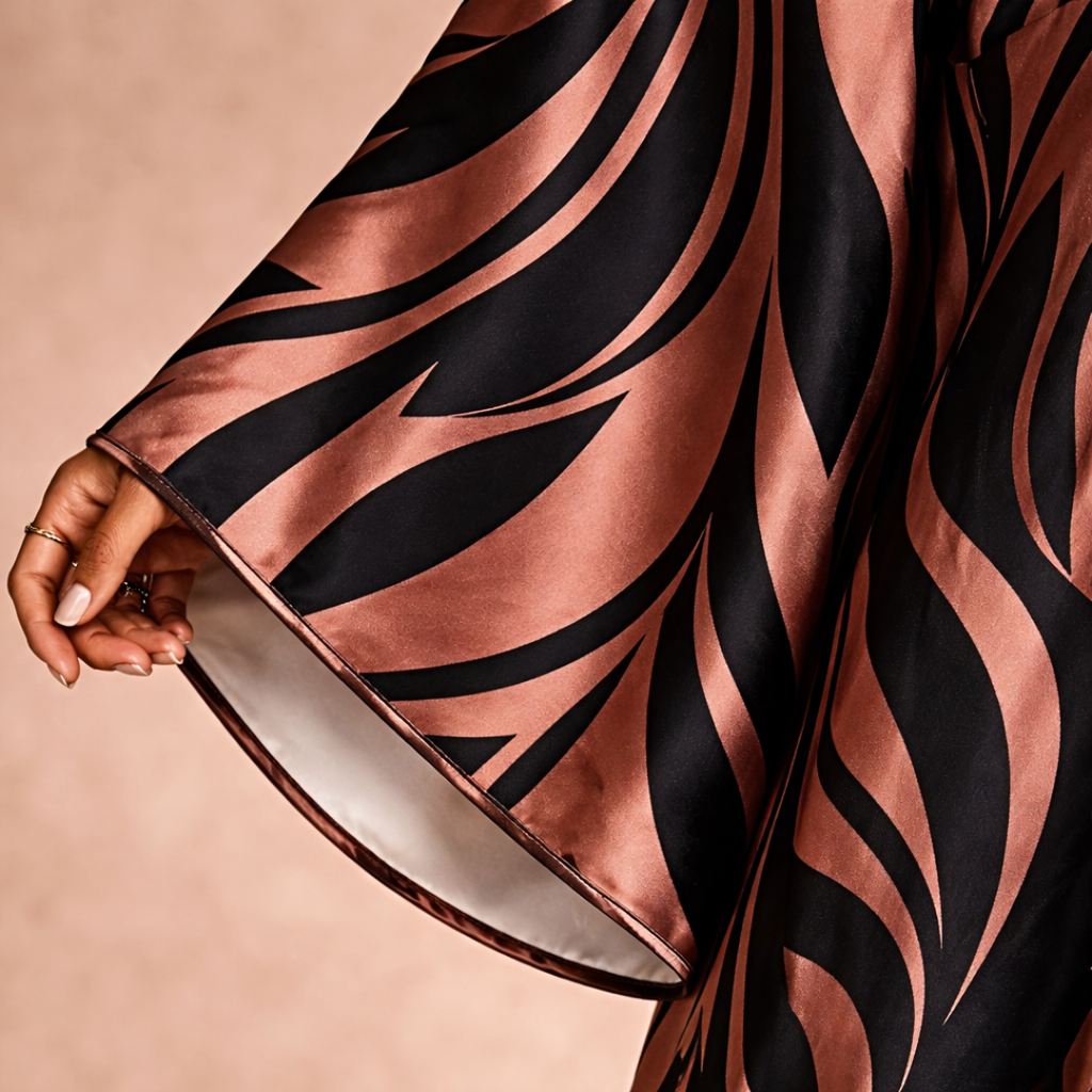 Mocha Rhythm Kimono
