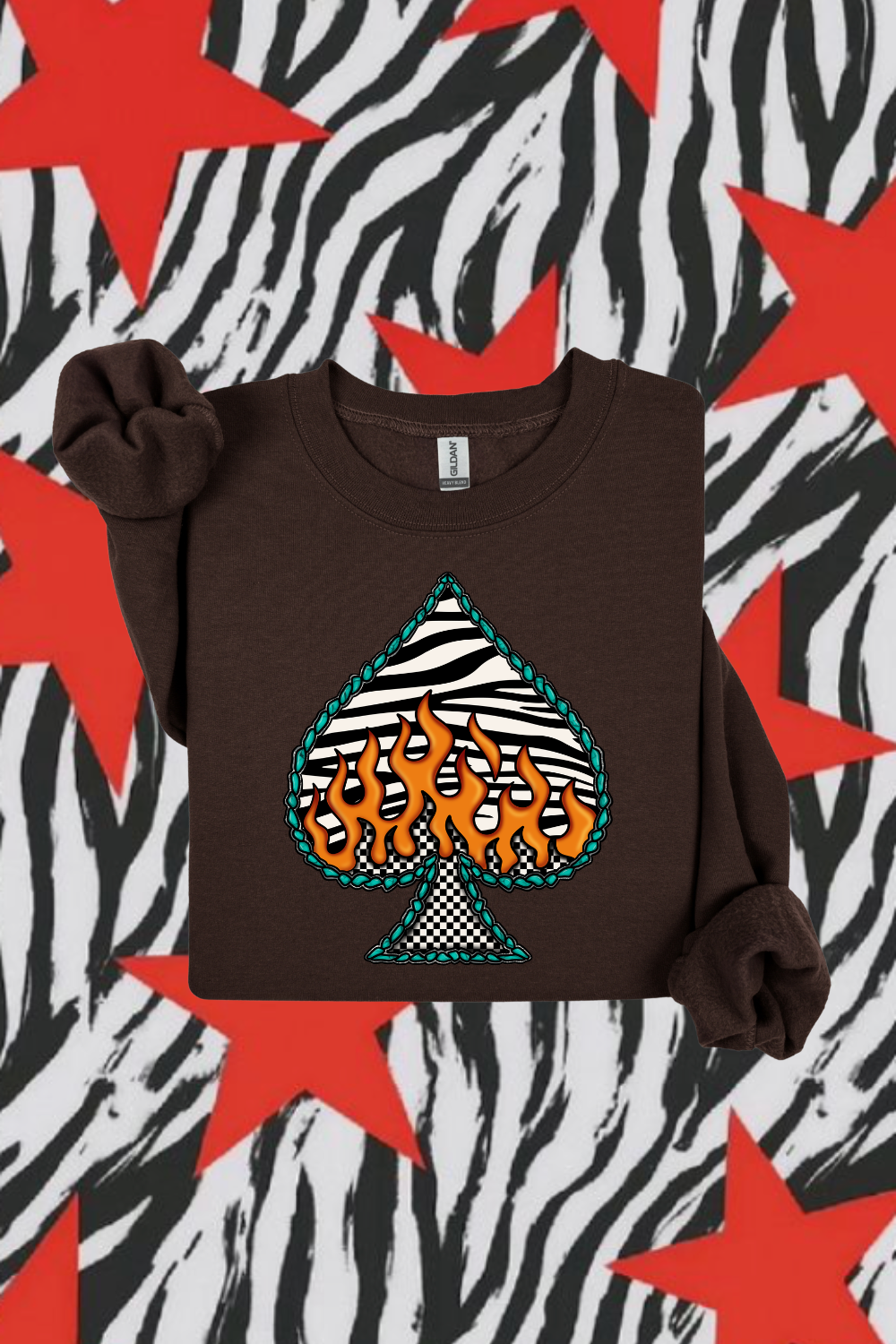 Zebra Spade Sweatshirt