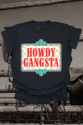 Howdy Gangsta Checkered Graphic Tee