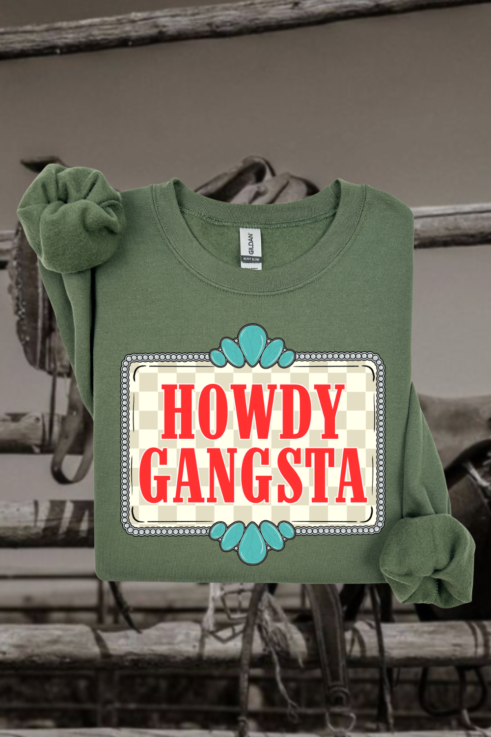 Howdy Gangsta Checkered Sweatshirt