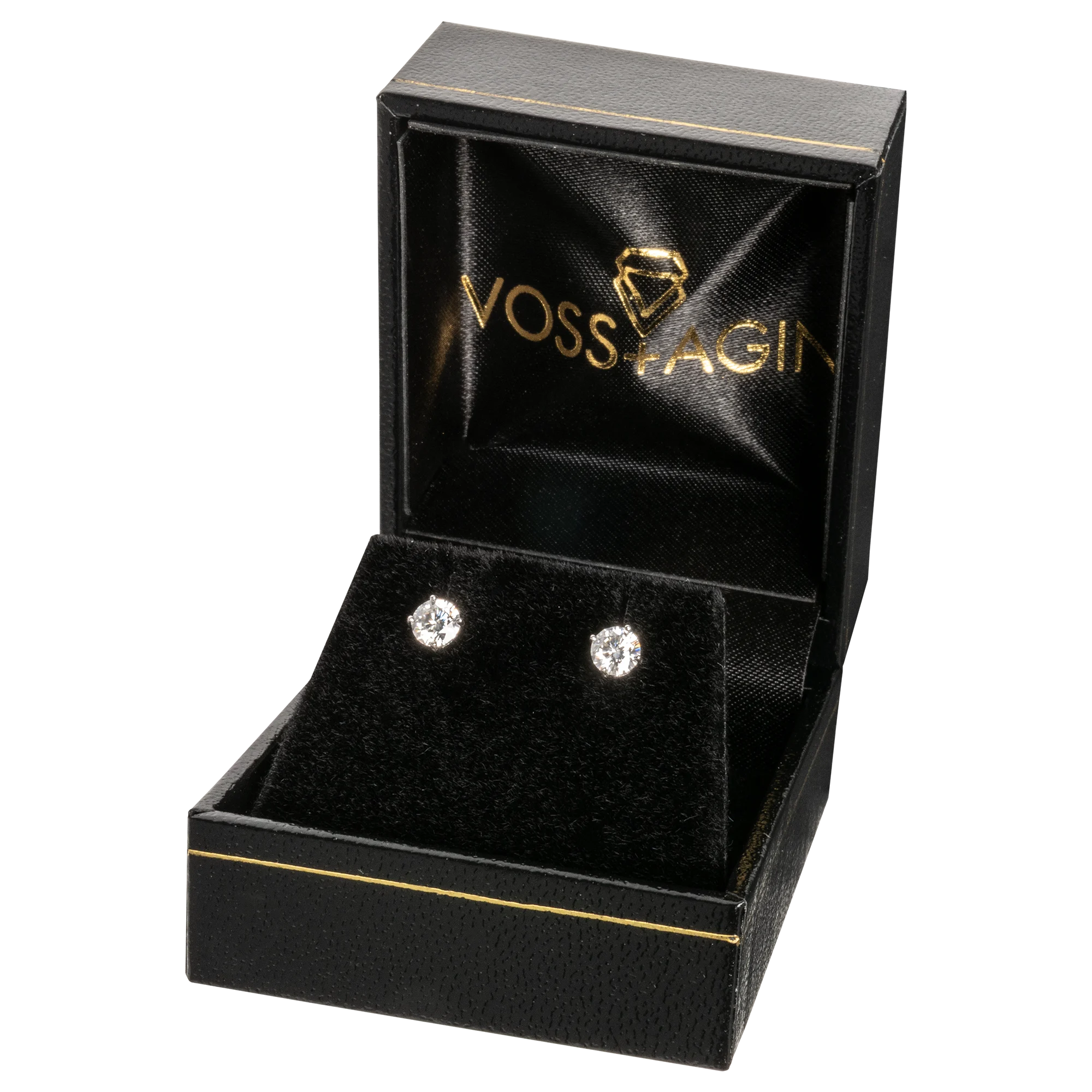 3.00 CTW Lab Grown Diamond Bezel Martini Stud Earrings in 14K White or Yellow Gold
