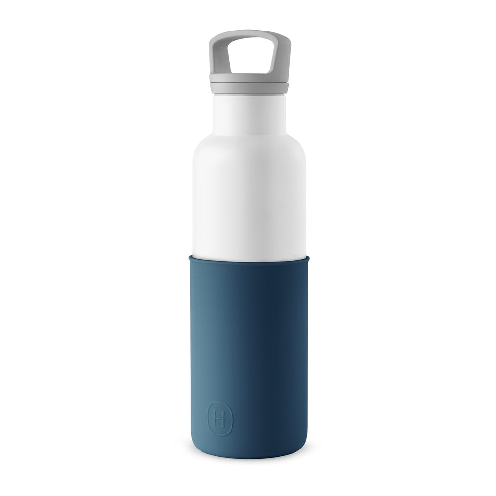 White-Navy Blue 20 Oz