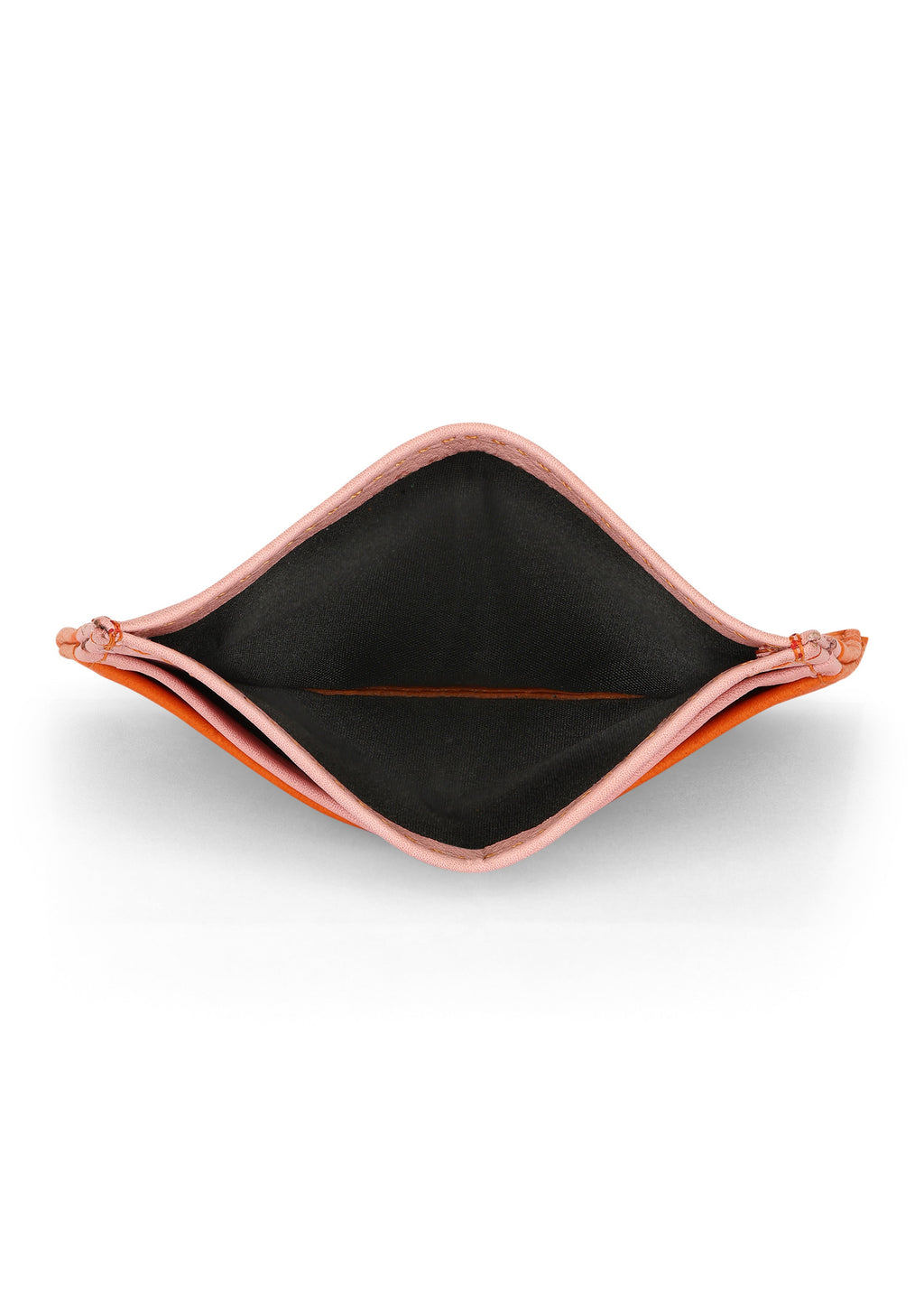 Jaguar Leather Card Holder Wallet Pink and Orange