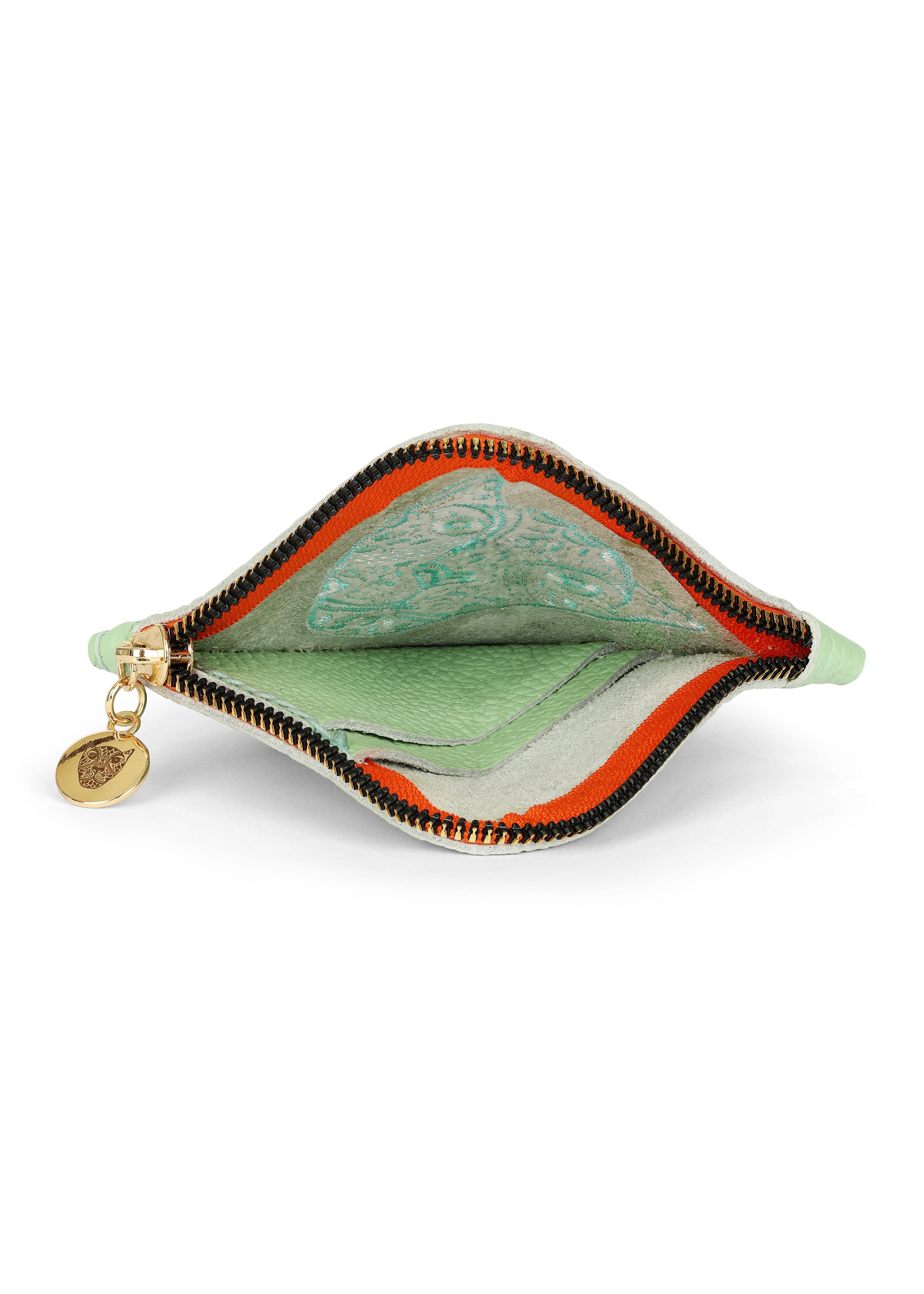 Jaguar Embroidered Zip Around Wallet Mint