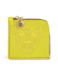 Jaguar Embroidered Zip Around Wallet Yellow