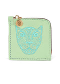 Jaguar Embroidered Zip Around Wallet Mint