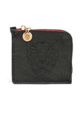 Jaguar Embroidered Zip Around Wallet Black