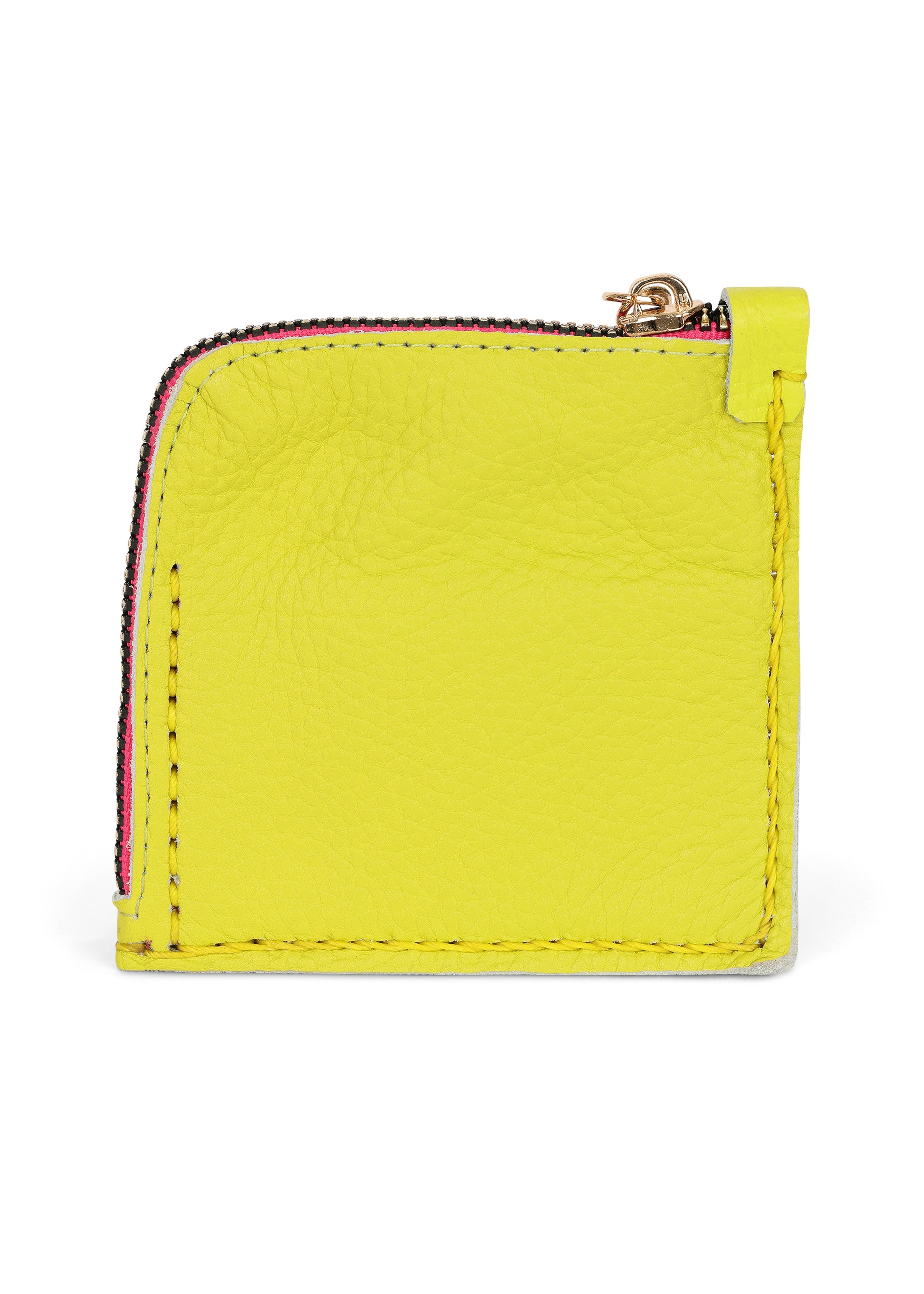 Jaguar Embroidered Zip Around Wallet Yellow