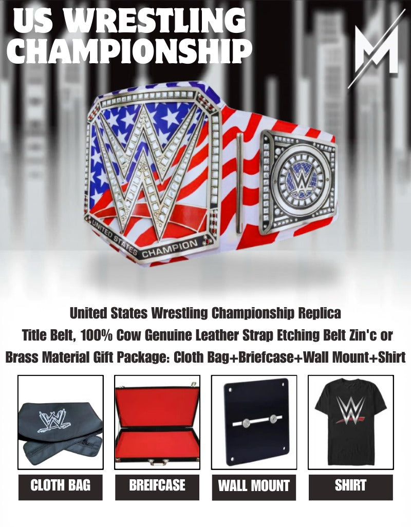 United States Wrestling Championship Replica Title Belt