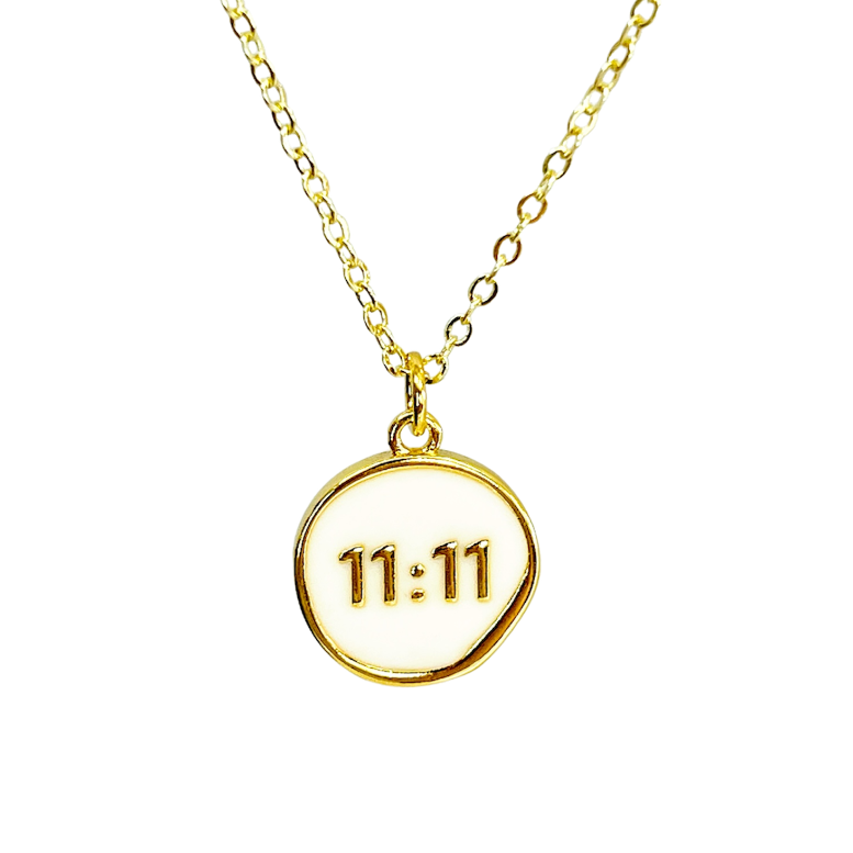 Angel Number 1111 Necklace Gold Manifestation Spiritual Jewelry