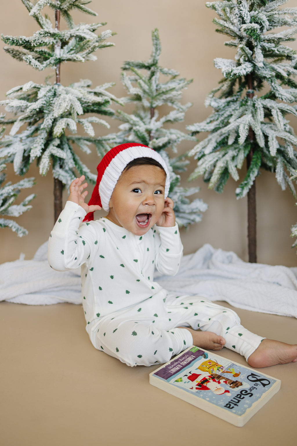 Tiny Trees Ribbed Bamboo Zippy Pajamas
