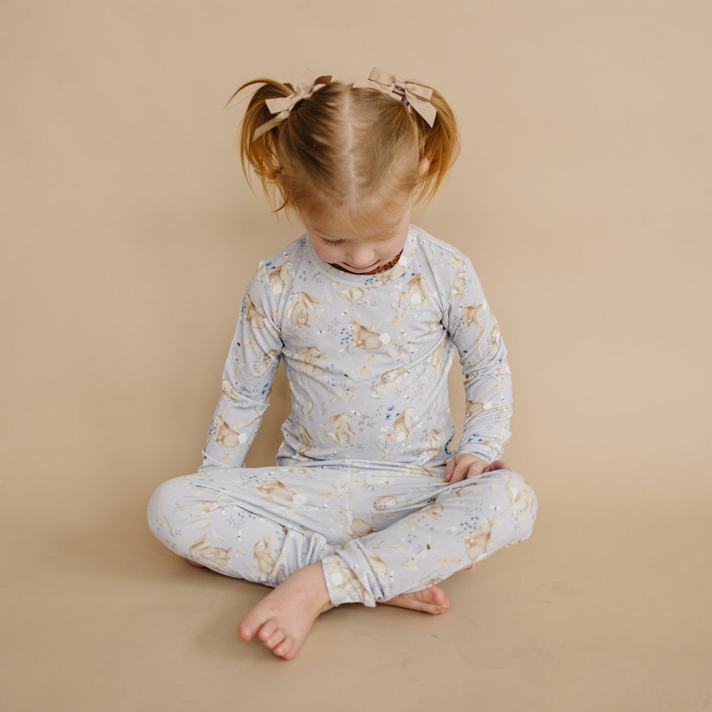 Bunny Blossoms 2pc Bamboo Pajamas