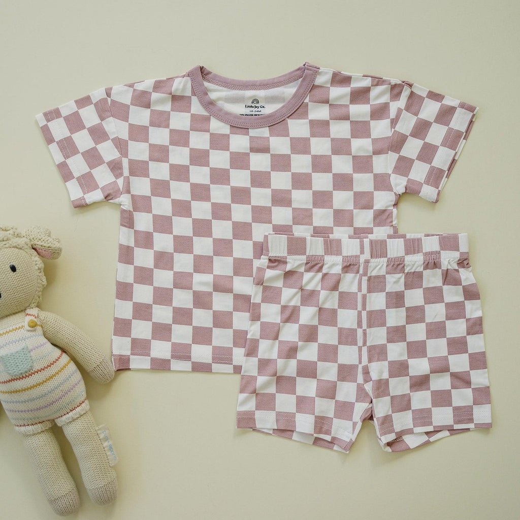 Tropical Haze Check 2pc Bamboo Lounge Set *4 & 5 left