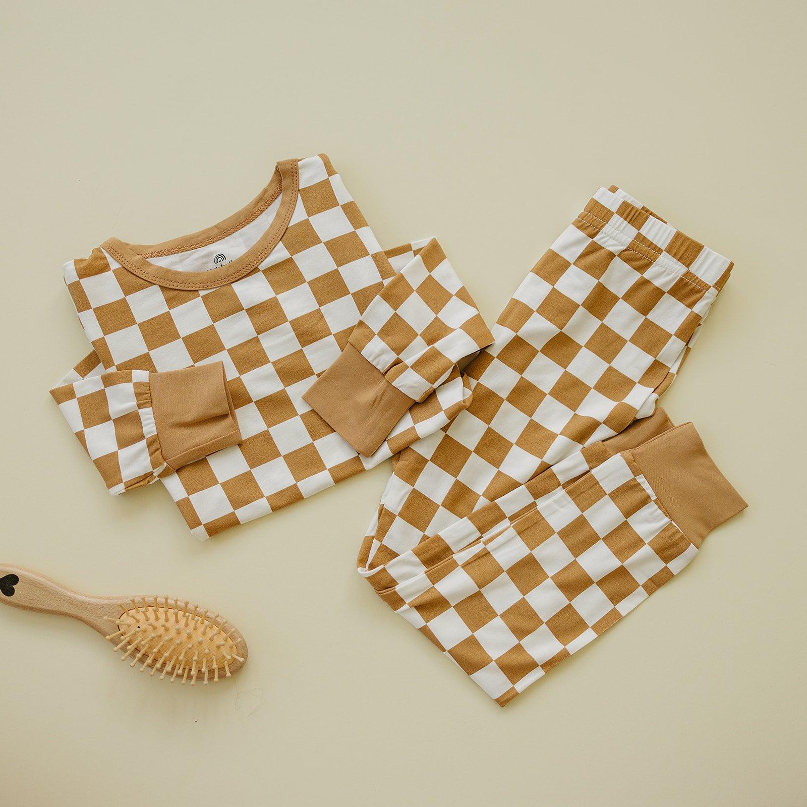 Golden Coast Check 2pc Bamboo Pajamas