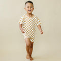 Golden Coast Check 2pc Bamboo Lounge Set *6M & 4T left