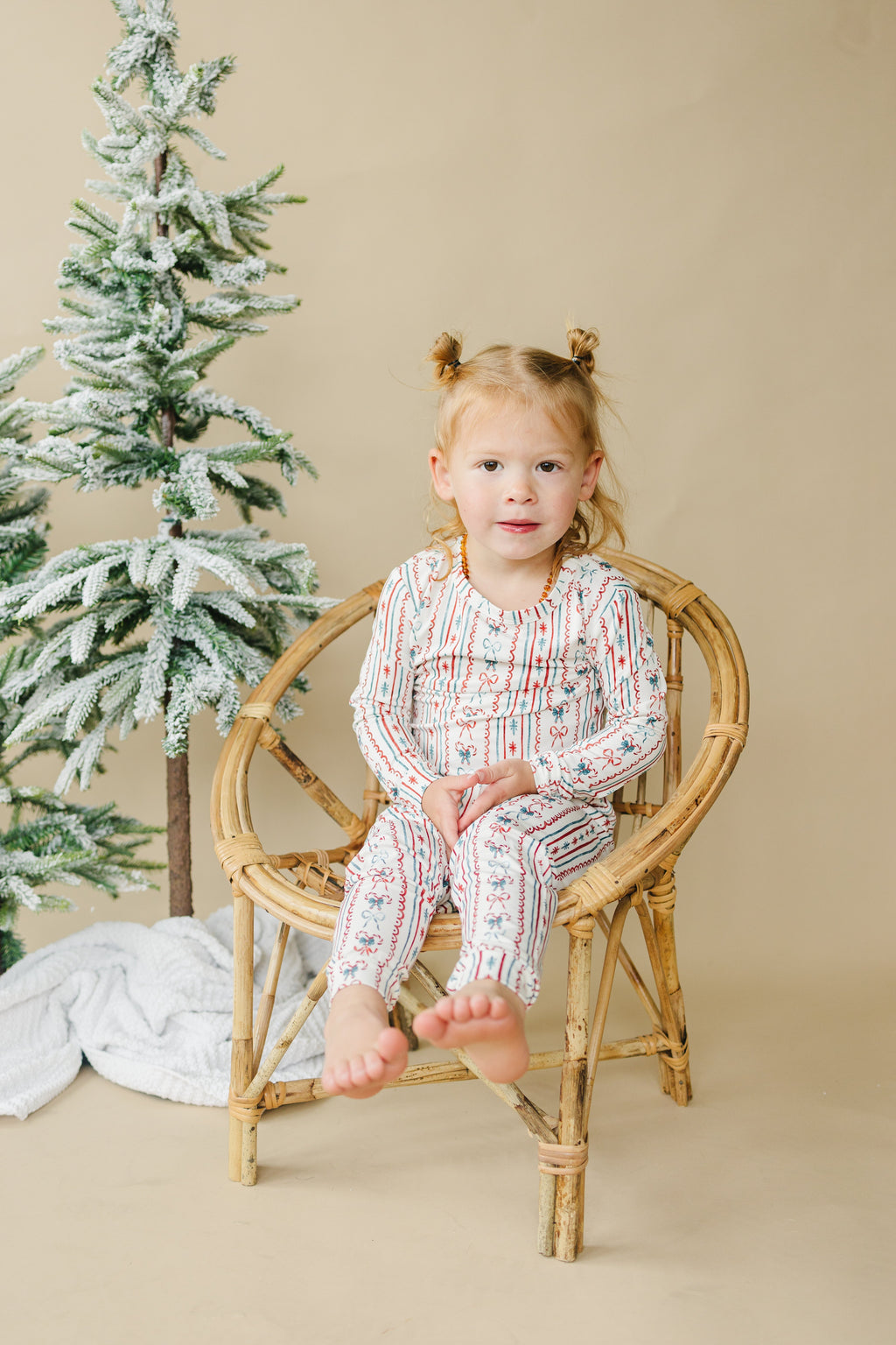 Candy Cane Lane Bamboo Christmas Pajamas - 2pc Set