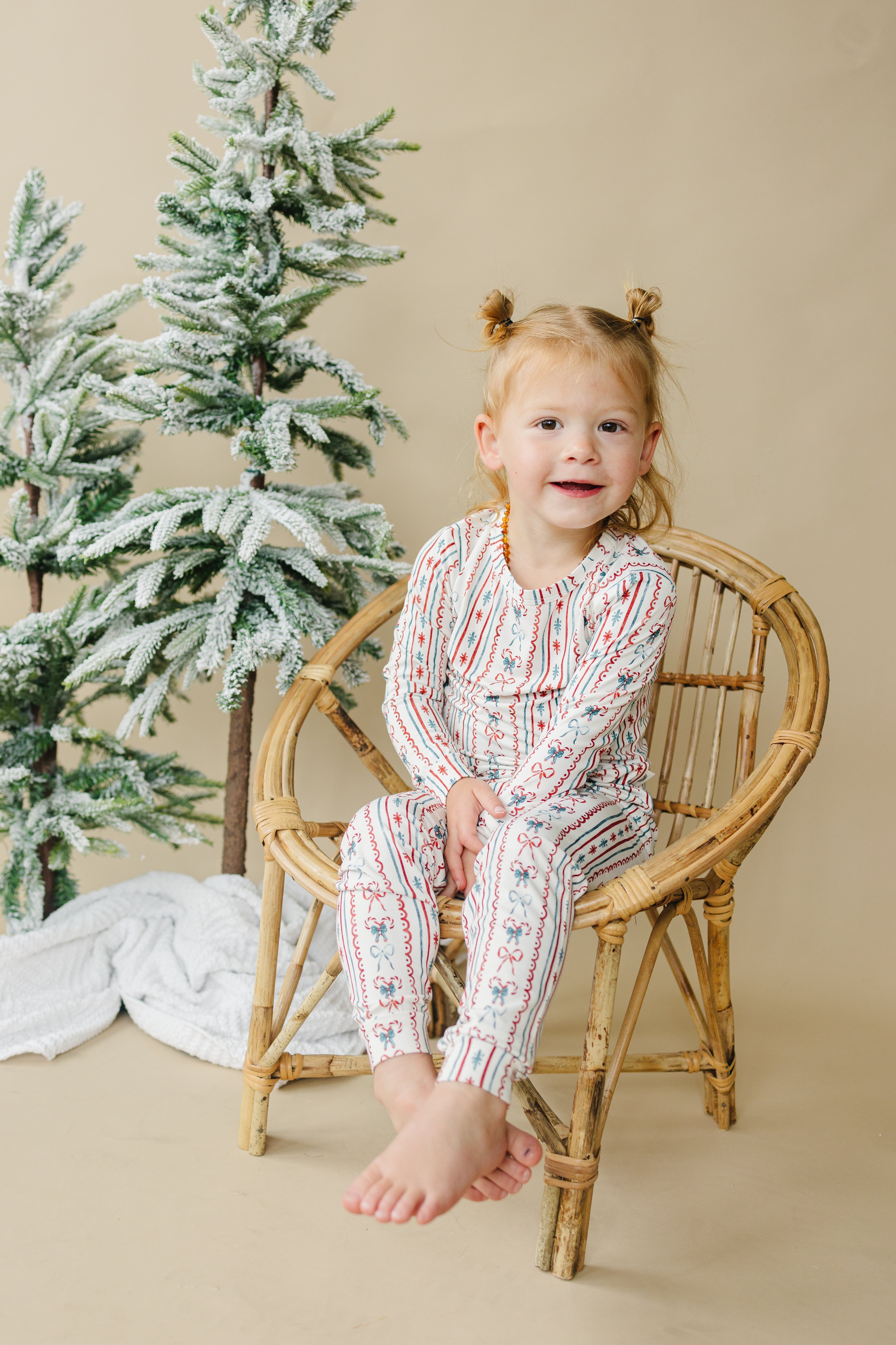 Candy Cane Lane Bamboo Christmas Pajamas - 2pc Set