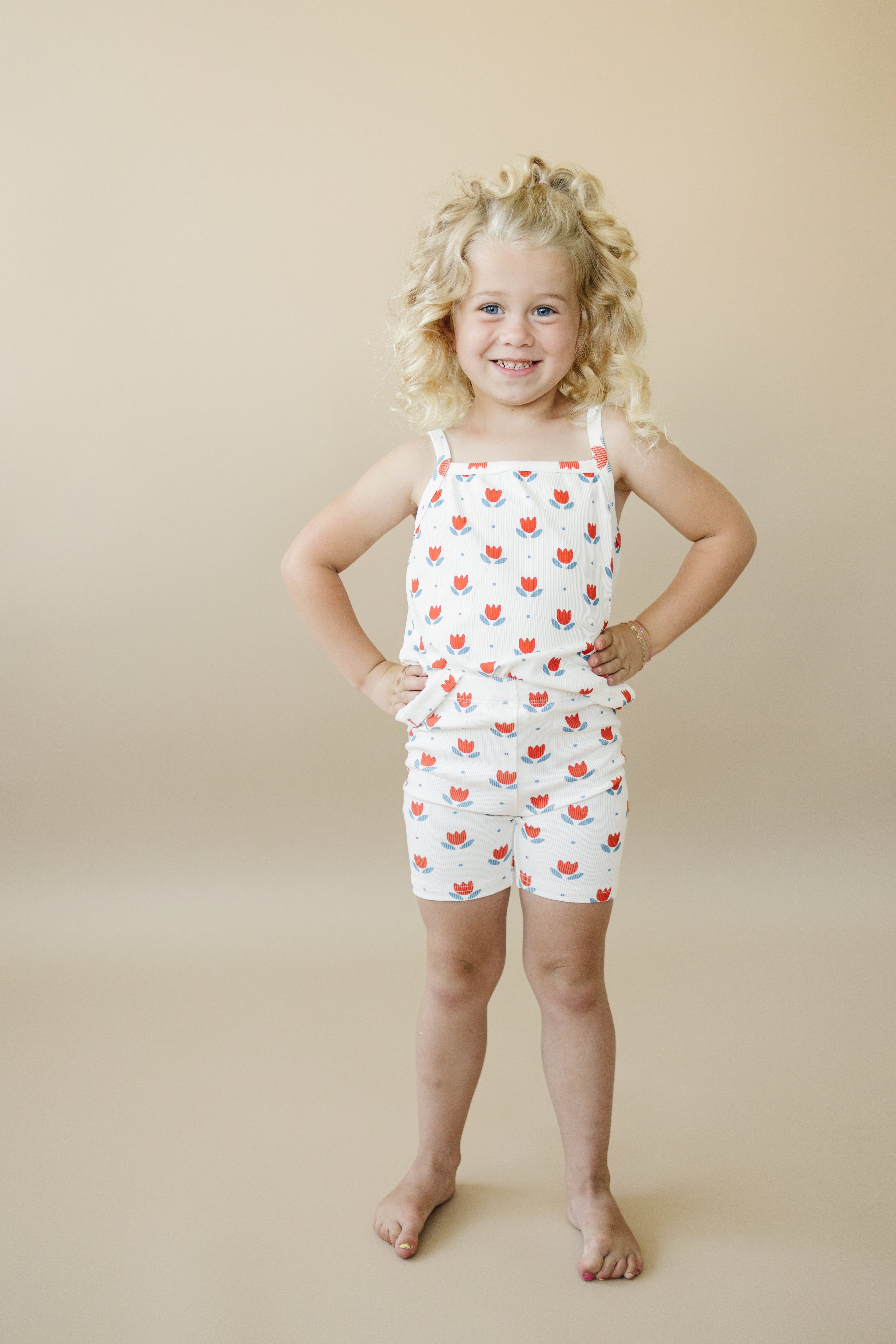 Red White & Blue Tulip Ribbed Bamboo 2pc Tank Set *Sizes 4T-6 left