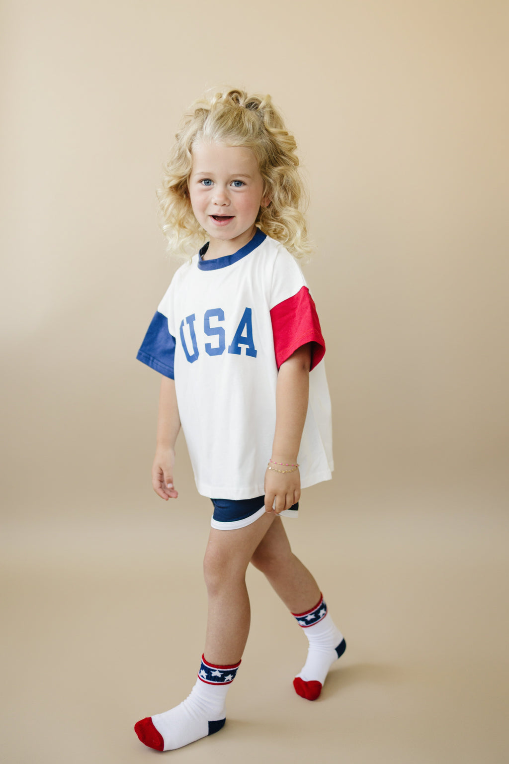 USA Colorblock Tee - Oversized or Regular Fit